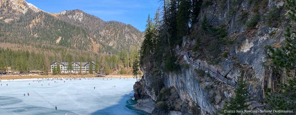 Lago di Braies: percorso del giro intorno al lago